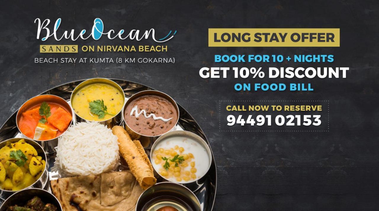 Blue Ocean Sands - On The Beach Kumta Ngoại thất bức ảnh